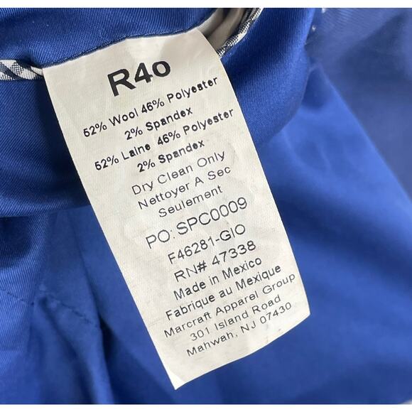 Tommy Hilfiger Blue Wool Blend Blazer R40 Classic Preppy Old Money Jacket M-L - Picture 3 of 9